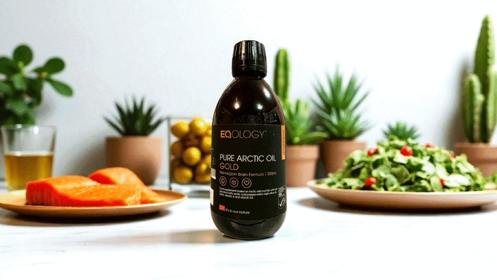 Открийте Eqology Pure Arctic Oil Gold – норвежко омега-3 масло с нисък TOTOX индекс, проследим улов и устойчиво производство. Здраве и качество в една бутилка.